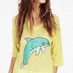 Wildfox White Label Dolphin Sweater Size M